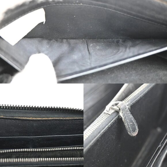 BOTTEGA VENETA Intrecciato Long Zipper Around Wallet Leather Black - Picture 13 of 16